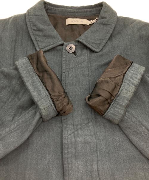 nonnative（ノンネイティブ）nonnative (ノンネイティブ) タオル地ステンカラーコート ネイビー サイズ:Sの古着・服飾アイテム