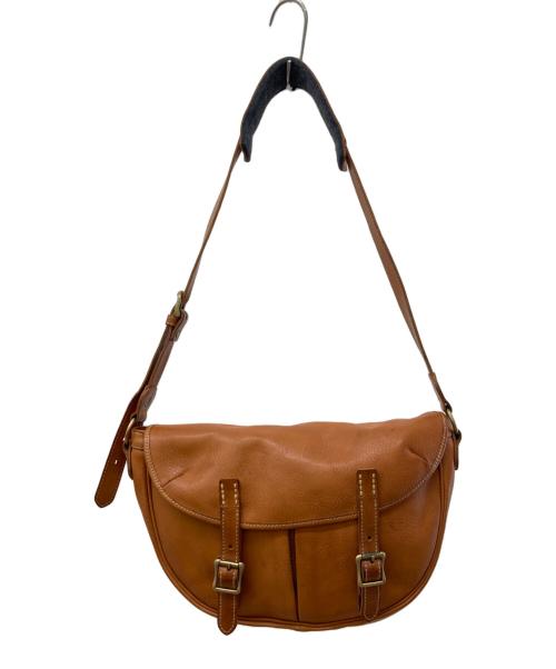 SLOW（スロウ）SLOW (スロウ) bono half moon hunting shoulder bag/レザーショルダーバッグ ブラウンの古着・服飾アイテム