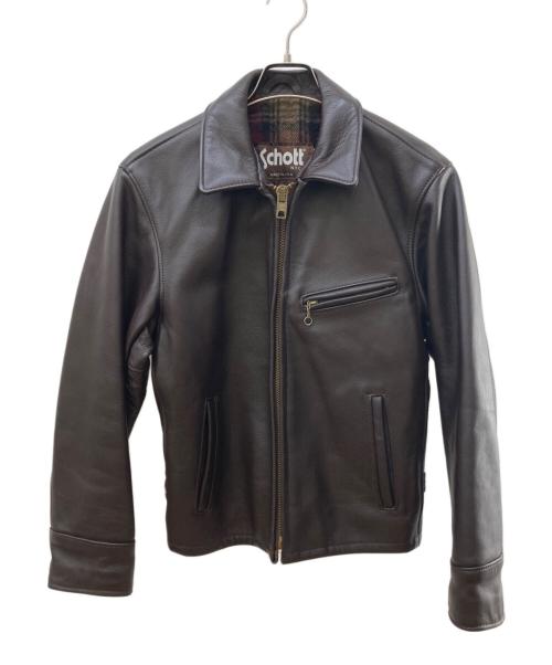 Schott（ショット）Schott (ショット) シングルライダースジャケット ブラウン サイズ:36の古着・服飾アイテム