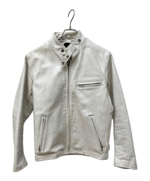 Schott（ショット）Schott (ショット) シングルライダースジャケット ホワイト サイズ:36の古着・服飾アイテム