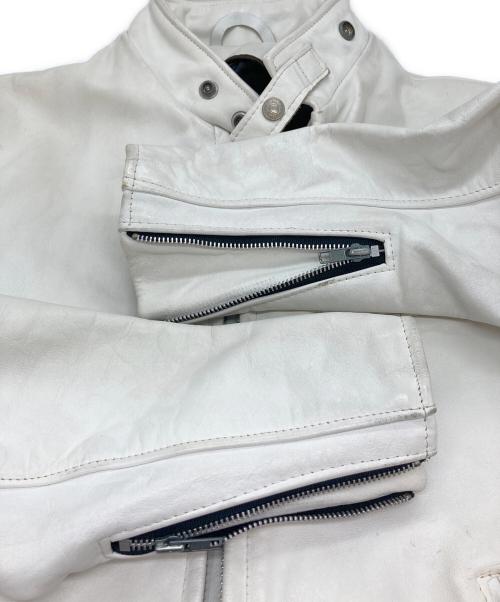 Schott（ショット）Schott (ショット) シングルライダースジャケット ホワイト サイズ:36の古着・服飾アイテム