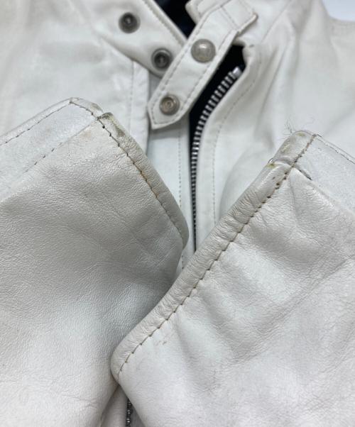 Schott（ショット）Schott (ショット) シングルライダースジャケット ホワイト サイズ:36の古着・服飾アイテム