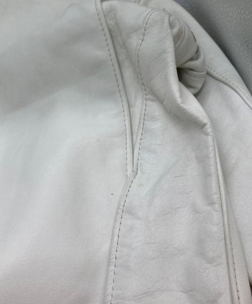 Schott（ショット）Schott (ショット) シングルライダースジャケット ホワイト サイズ:36の古着・服飾アイテム