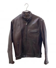 Schott（ショット）の古着「シングルライダースジャケット」｜ブラウン