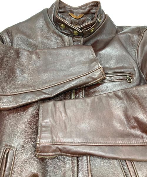 Schott（ショット）Schott (ショット) シングルライダースジャケット ブラウン サイズ:38の古着・服飾アイテム