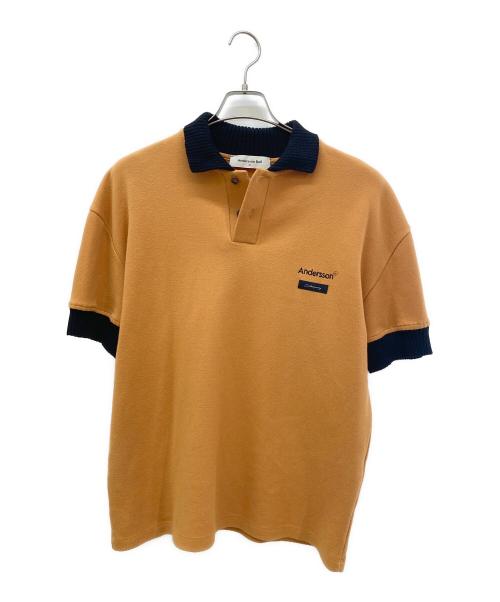 ANDERSON BELL（アンダースンベル）anderson bell (アンダースンベル) ニットポロシャツ オレンジ サイズ:Ⅿの古着・服飾アイテム
