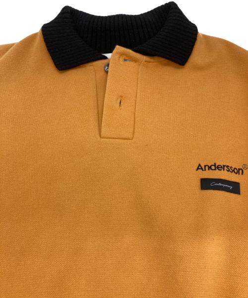 ANDERSON BELL（アンダースンベル）anderson bell (アンダースンベル) ニットポロシャツ オレンジ サイズ:Ⅿの古着・服飾アイテム