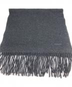 HERMESエルメス）の古着「カシミヤフリンジマフラー」｜グレー