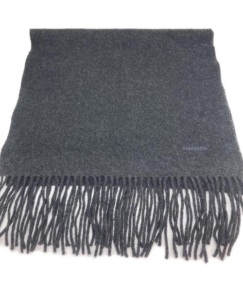 HERMES（エルメス）HERMES (エルメス) カシミヤフリンジマフラー グレー サイズ:-の古着・服飾アイテム