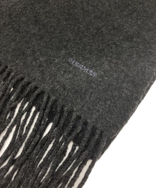 HERMES（エルメス）HERMES (エルメス) カシミヤフリンジマフラー グレー サイズ:-の古着・服飾アイテム