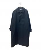 MAISON SPECIALメゾンスペシャル）の古着「Super140s Prime-Over Melton Balmachan Coat/メルトンコート」｜ブラック