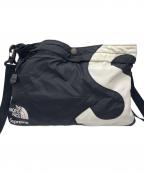 SUPREME×THE NORTH FACEシュプリーム×ザ ノース フェイス）の古着「TNF S LOGO shoulder BAG/ナイロンショルダーバッグ」｜ブラック×ホワイト