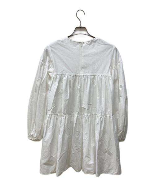 YOKO CHAN（ヨーコチャン）YOKO CHAN (ヨーコチャン) バックティアードブラウス ホワイト サイズ:36の古着・服飾アイテム