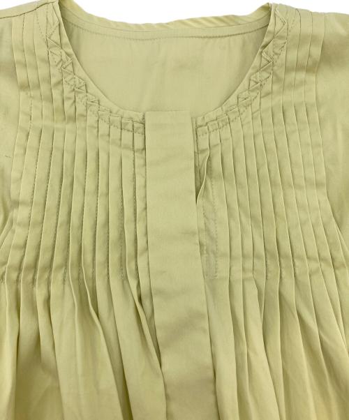 TOMORROW LAND collection（トゥモローランドコレクション）TOMORROW LAND collection (トゥモローランドコレクション) ストレッチブロードピンタックブラウス イエロー サイズ:36の古着・服飾アイテム