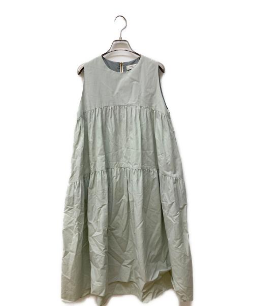 Demi-Luxe Beams（デミルクス ビームス）Demi-Luxe BEAMS (デミルクス ビームス) ノースリーブティアードワンピース グリーン サイズ:38の古着・服飾アイテム