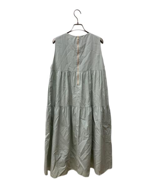 Demi-Luxe Beams（デミルクス ビームス）Demi-Luxe BEAMS (デミルクス ビームス) ノースリーブティアードワンピース グリーン サイズ:38の古着・服飾アイテム