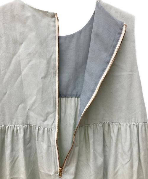 Demi-Luxe Beams（デミルクス ビームス）Demi-Luxe BEAMS (デミルクス ビームス) ノースリーブティアードワンピース グリーン サイズ:38の古着・服飾アイテム