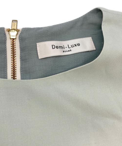 Demi-Luxe Beams（デミルクス ビームス）Demi-Luxe BEAMS (デミルクス ビームス) ノースリーブティアードワンピース グリーン サイズ:38の古着・服飾アイテム