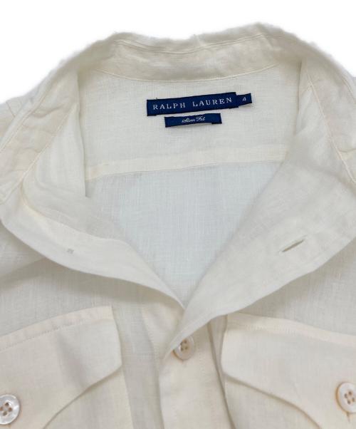 RALPH LAUREN（ラルフローレン）RALPH LAUREN (ラルフローレン) サファリシャツ アイボリー サイズ:4の古着・服飾アイテム