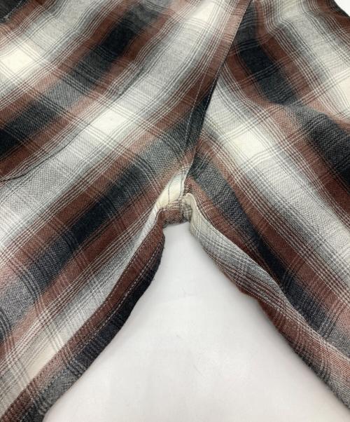 WACKO MARIA（ワコマリア）WACKO MARIA (ワコマリア) オンブレチェックオープンカラーシャツ ブラウン×グレー サイズ:Mの古着・服飾アイテム