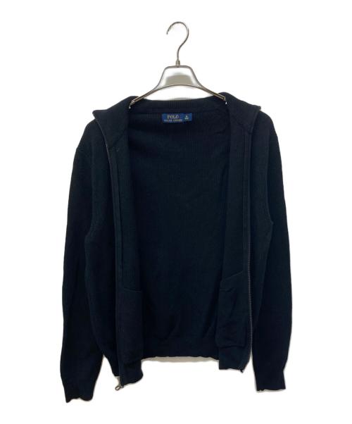 POLO RALPH LAUREN（ポロ・ラルフローレン）POLO RALPH LAUREN (ポロ・ラルフローレン) ダブルジップドライバーズニット ブラック サイズ:Ｍの古着・服飾アイテム