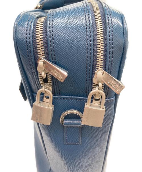 serapian（セラピアン）serapian (セラピアン) 2WAYスリムブリーフケース ブルーの古着・服飾アイテム