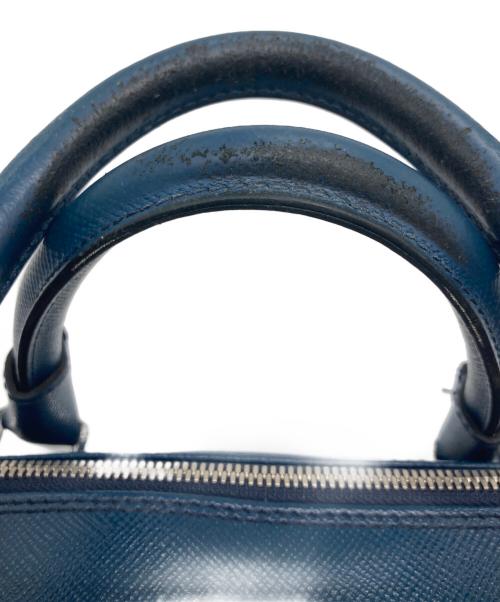 serapian（セラピアン）serapian (セラピアン) 2WAYスリムブリーフケース ブルーの古着・服飾アイテム