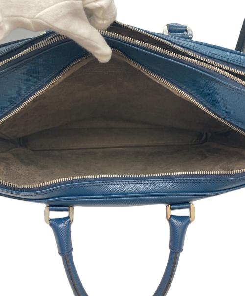 serapian（セラピアン）serapian (セラピアン) 2WAYスリムブリーフケース ブルーの古着・服飾アイテム