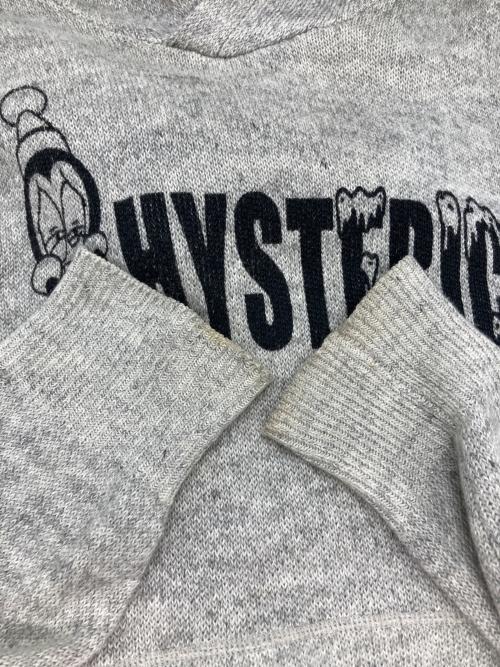 Hysteric Glamour（ヒステリックグラマー）Hysteric Glamour (ヒステリックグラマー) キャラクターデザインニットパーカー グレー サイズ:FREEの古着・服飾アイテム