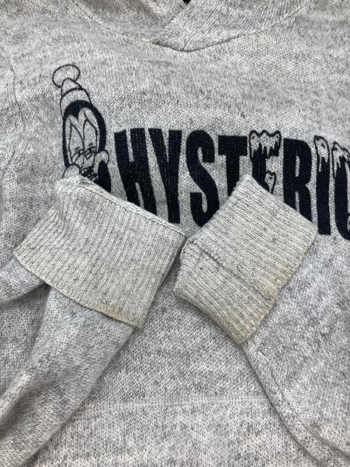 Hysteric Glamour（ヒステリックグラマー）Hysteric Glamour (ヒステリックグラマー) キャラクターデザインニットパーカー グレー サイズ:FREEの古着・服飾アイテム