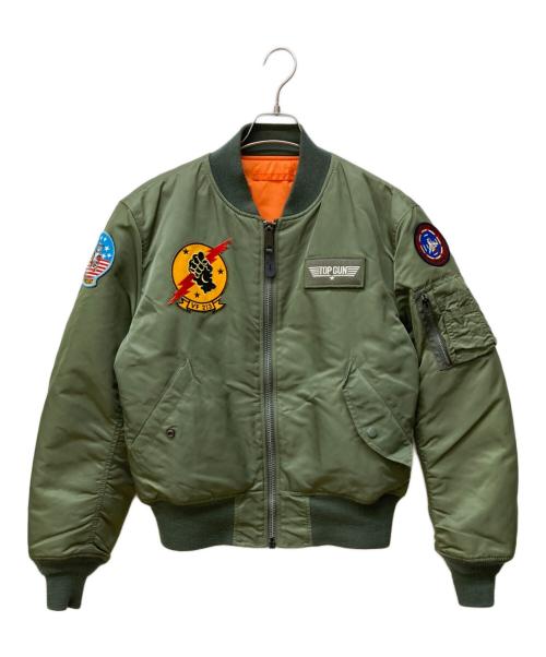 ALPHA（アルファ）ALPHA (アルファ) MA-1ジャケット カーキ サイズ:SIZE Mの古着・服飾アイテム