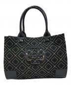 TORY BURCHトリーバーチ）の古着「エラ/キルティングトートバッグ」｜ブラック