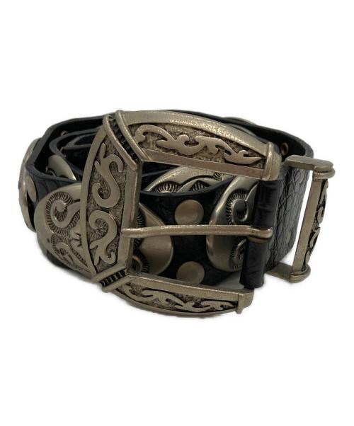 NANNI（ナンニ）NANNI (ナンニ) スタッズウエスタンレザーベルト ブラック サイズ:85/34の古着・服飾アイテム