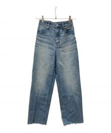 YANUK（ヤヌーク）の古着「LILITH/ワイドストレートカットオフデニムパンツ」｜インディゴ