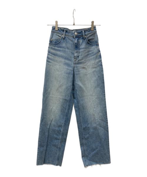 YANUK（ヤヌーク）YANUK (ヤヌーク) LILITH/ワイドストレートカットオフデニムパンツ インディゴ サイズ:22の古着・服飾アイテム