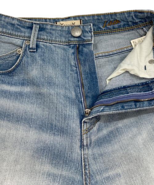 YANUK（ヤヌーク）YANUK (ヤヌーク) LILITH/ワイドストレートカットオフデニムパンツ インディゴ サイズ:22の古着・服飾アイテム