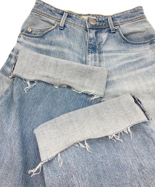 YANUK（ヤヌーク）YANUK (ヤヌーク) LILITH/ワイドストレートカットオフデニムパンツ インディゴ サイズ:22の古着・服飾アイテム