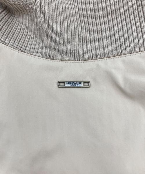 LEONARD SPORT（レオナール スポーツ）LEONARD SPORT (レオナール スポーツ) ニット切替ハーフコート ベージュ サイズ:40の古着・服飾アイテム