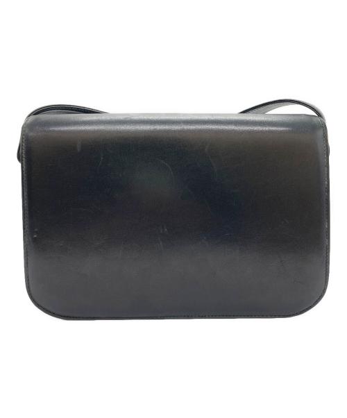 CELINE（セリーヌ）CELINE (セリーヌ) 馬車金具レザーショルダーバッグ ブラックの古着・服飾アイテム