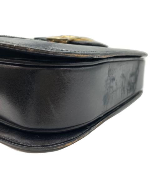 CELINE（セリーヌ）CELINE (セリーヌ) 馬車金具レザーショルダーバッグ ブラックの古着・服飾アイテム