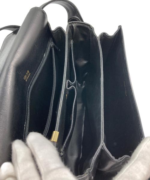 CELINE（セリーヌ）CELINE (セリーヌ) 馬車金具レザーショルダーバッグ ブラックの古着・服飾アイテム