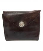 RRLダブルアールエル）の古着「コンチョボタンレザーウォレット」｜ブラウン