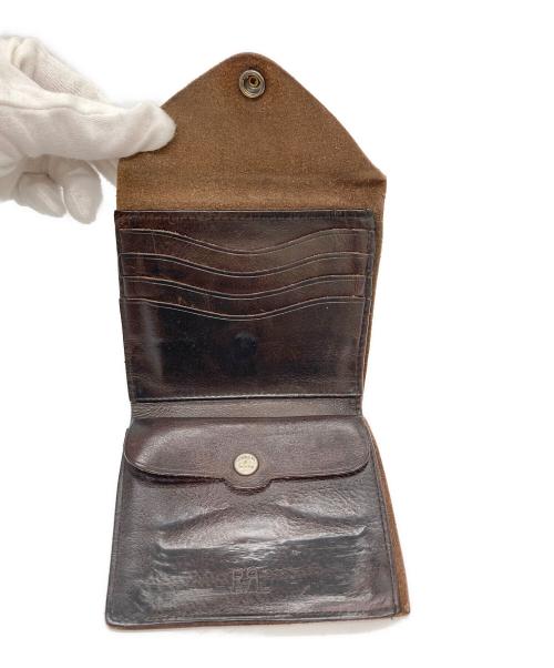 RRL（ダブルアールエル）RRL (ダブルアールエル) コンチョボタンレザーウォレット ブラウンの古着・服飾アイテム