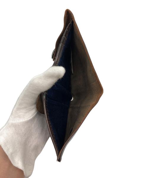 RRL（ダブルアールエル）RRL (ダブルアールエル) コンチョボタンレザーウォレット ブラウンの古着・服飾アイテム