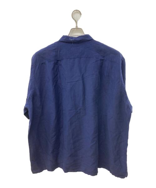 POLO RALPH LAUREN（ポロ・ラルフローレン）POLO RALPH LAUREN (ポロ・ラルフローレン) リネンシルクオープンカラーシャツ ネイビー サイズ:3XLの古着・服飾アイテム