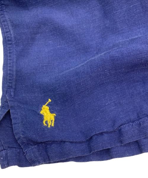 POLO RALPH LAUREN（ポロ・ラルフローレン）POLO RALPH LAUREN (ポロ・ラルフローレン) リネンシルクオープンカラーシャツ ネイビー サイズ:3XLの古着・服飾アイテム