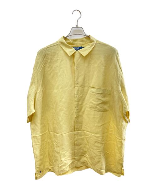 POLO RALPH LAUREN（ポロ・ラルフローレン）POLO RALPH LAUREN (ポロ・ラルフローレン) CALDWELL/シルクリネンオープンカラーシャツ イエロー サイズ:3XLの古着・服飾アイテム