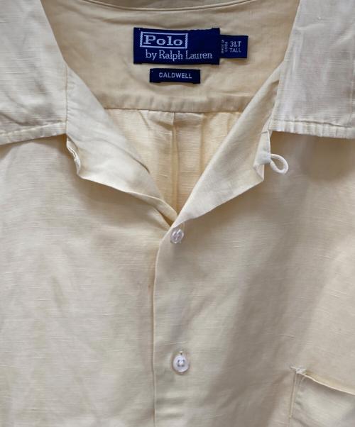 POLO RALPH LAUREN（ポロ・ラルフローレン）POLO RALPH LAUREN (ポロ・ラルフローレン) CALDWELL/シルクリネンオープンカラーシャツ イエロー サイズ:3XLの古着・服飾アイテム