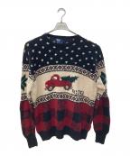 RALPH LAURENラルフローレン）の古着「カーデザインハンドニット」｜ブラック