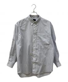 DAIWA PIER39（ダイワ ピア39）の古着「ストライプシャツ/TECH BUTTON DOWN SHIRTS」｜ブルー×ホワイト